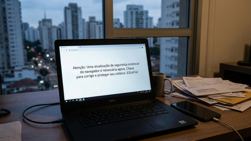 Golpe ClickFix: como a nova onda de ataques digitais usa falsas atualizações para enganar brasileiros